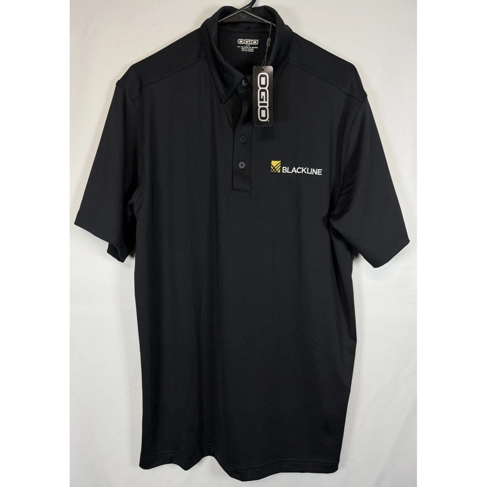 OGIO Polo Shirt Men's Large Black Short Sleeve Golf Causal NWT Blackwell
